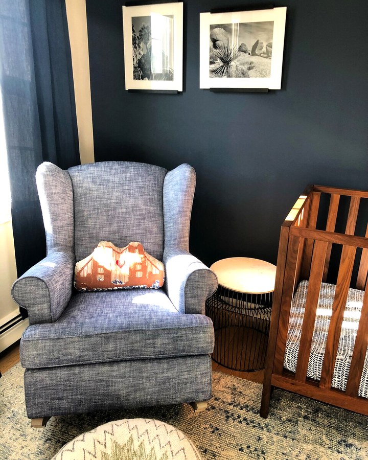 Nursery — Navy Accent Wall